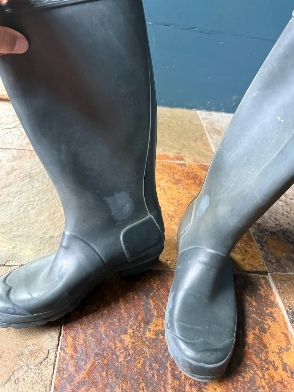 Hunter Girl’s Navy Tall Rain Boots
